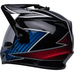 Bell - MX-9 Adventure Mips Dalton Black/Blue Helmet -VISORS Shop bell mx 9 adventure mips dirt helmet dalton gloss black blue back left clear shield 1000x