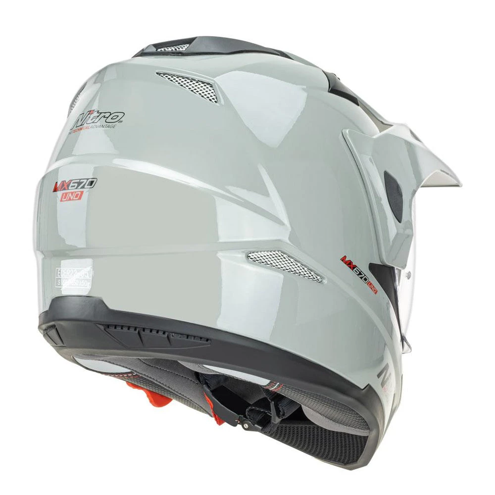 Nitro - MX670 Adventure Grey Helmet 4 Nitro - MX670 Adventure Grey Helmet - Image 4